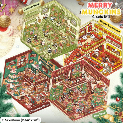 Merry Munchkins - Stick n’ Scene 3D Scene Stickers Therapy