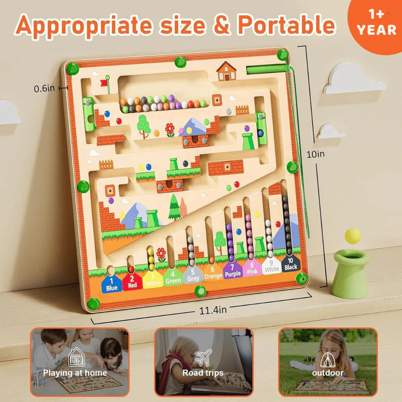 Montessori Magnetic Maze – 3 Smart Worlds of Hands-On Learning