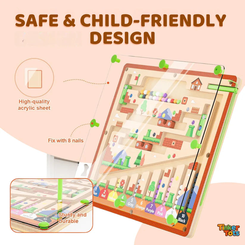 Montessori Magnetic Maze – 3 Smart Worlds of Hands-On Learning
